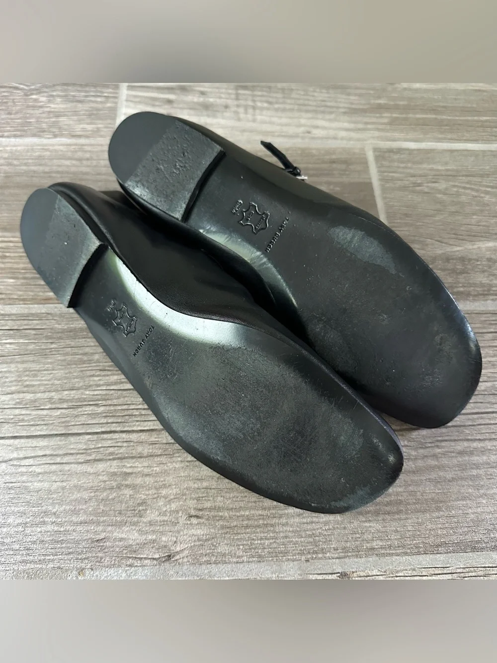 Tory Burch Black Mary Jane Ballet Flats Sz 9.5